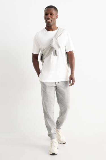 Bărbați - Pantaloni de trening - gri deschis melanj