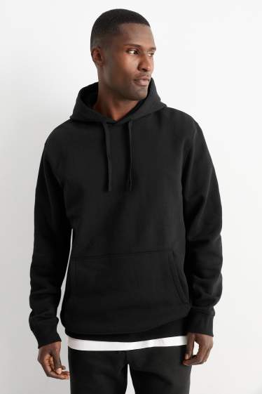 Hommes - Sweat à capuche - noir