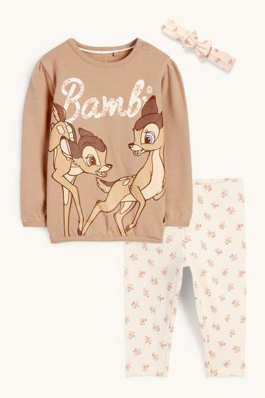 Baby Mädchen - Bambi - Baby-Outfit - 3 teilig - braun