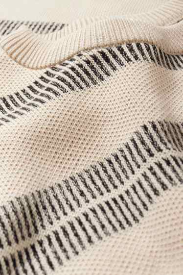 Hommes - Pull - à rayures - beige
