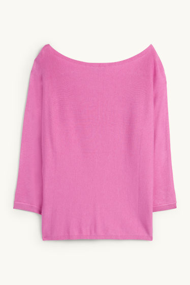 Femmes - Pull en maille fine - rose