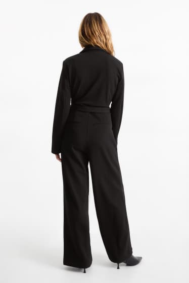 Women - Jumpsuit with belt - black