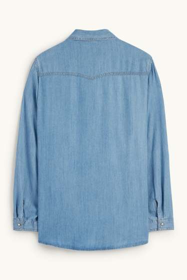 Femmes - Chemisier en jean - jean bleu clair
