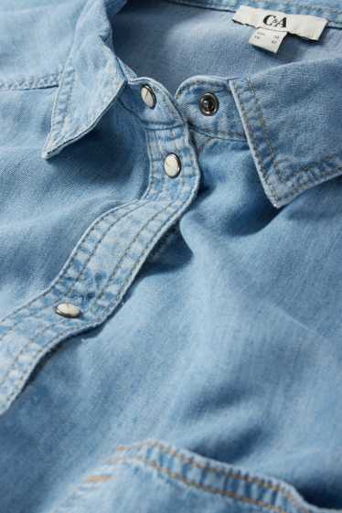 Femmes - Chemisier en jean - jean bleu clair