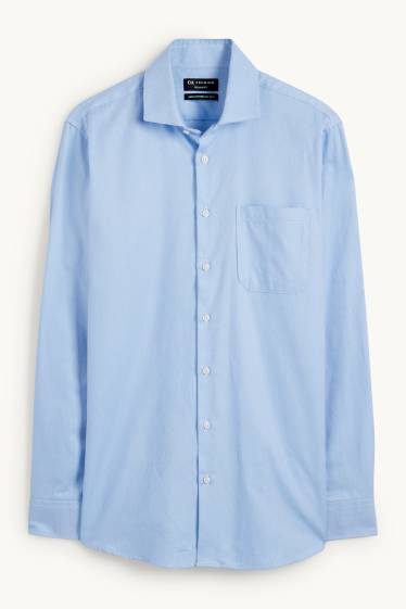 Home - Camisa formal - regular fit - cutaway - fàcil de planxar - blau clar
