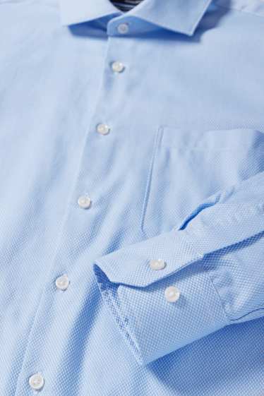 Home - Camisa formal - regular fit - cutaway - fàcil de planxar - blau clar