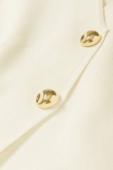 Femei - Vestă din tricot - alb-crem