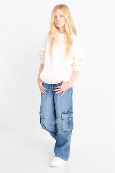 Bambine - Jeans cargo - jeans azzurro