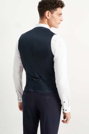 Uomo - Gilè coordinabile - slim fit - Flex - LYCRA® - Mix & Match - blu scuro