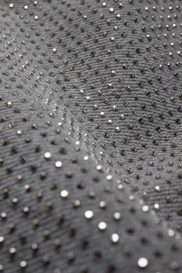 Dona - Loose fit jeans amb pedres d’estràs - high waist - gris