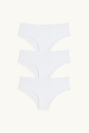 Damen - Multipack 3er - Hipster - cremeweiss