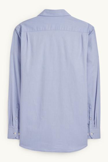 Home - Camisa formal - regular fit - cutaway - fàcil de planxar - blau clar