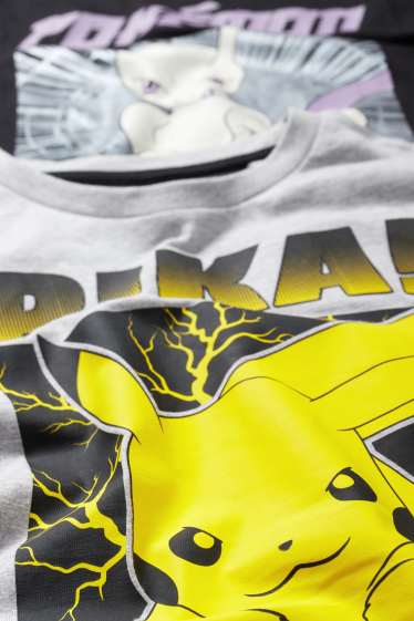 Kinderen: jongens - Set van 2 - Pokémon - pyjama - 4-delig - licht grijs-mix