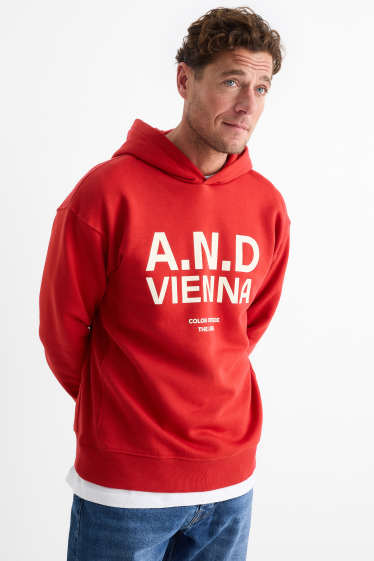 Men - Hoodie - dark red