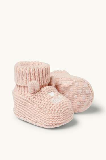 Unisex - Mum and Dad - pantofi premergători bebeluși - roz