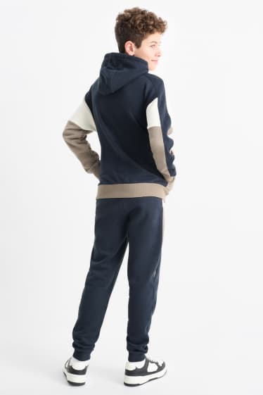 Děti - chlapci - Gaming - souprava - mikina s kapucí a teplákové kalhoty - 2dílná - tmavomodrá