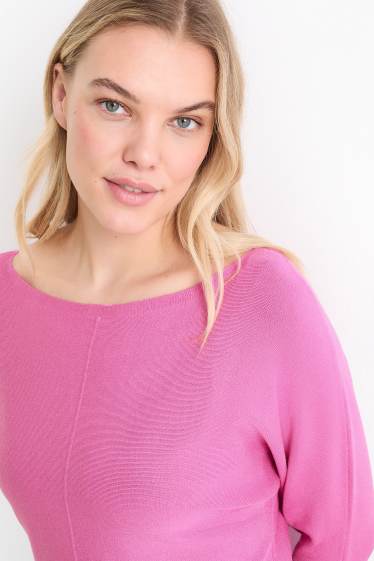 Femmes - Pull en maille fine - rose