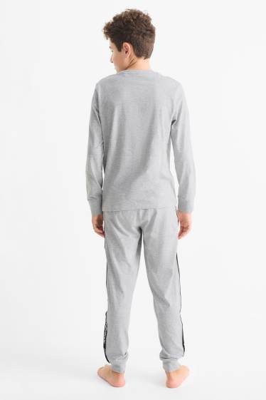 Kinderen: jongens - Set van 2 - Pokémon - pyjama - 4-delig - licht grijs-mix