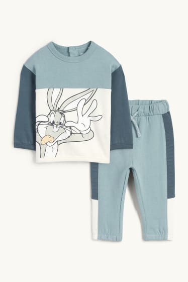 Baby: jongens - Bugs bunny - babyoutfit - 2-delig - turquoise