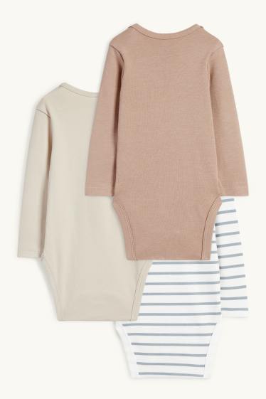Unisex - Paquet de 3 - ossets - bodi per a nadó - beix clar