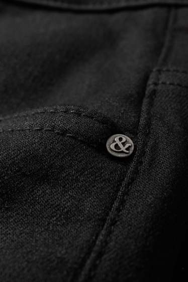 Dona - Pantalons de tela - high waist - slim fit - negre