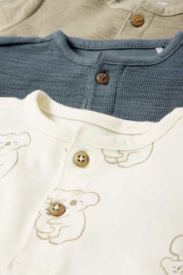 Baby: jongens - Set van 3 - koala - babylongsleeve - wit