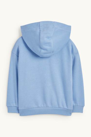 Kinder Mädchen - Herz - Sweatjacke mit Kapuze - hellblau
