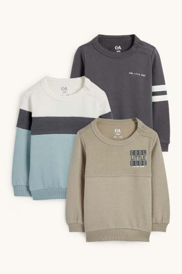Bébés garçons - Lot de 3 - sweat bébé - turquoise