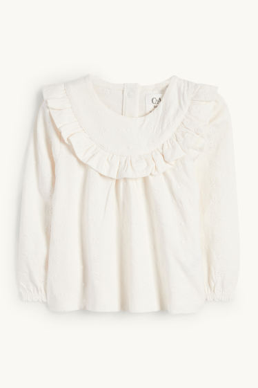 Baby Mädchen - Vögelchen - Baby-Outfit - 3 teilig - cremeweiss
