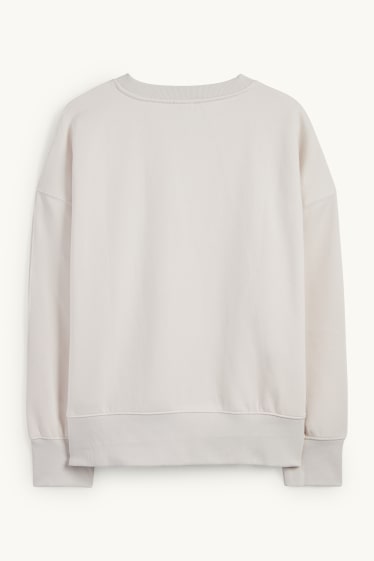 Damen - Sweatshirt - Glanz-Effekt - hellbeige