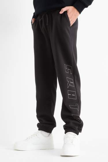Kinder Jungen - Multipack 2er - Skater - Jogginghose - grau / schwarz