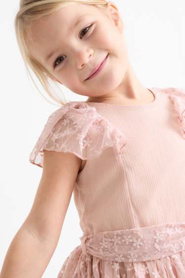 Bambine - Vestito - a fiori - rosa