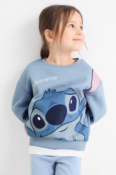 Enfants filles - Lilo & Stitch - sweat - bleu clair