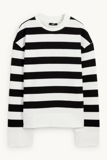 Dona - Dessuadora - de ratlles - negre/blanc