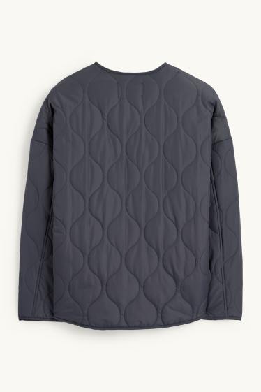 Dona - Jaqueta embuatada - gris fosc