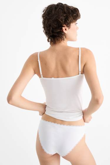Donna - Confezione da 4 - slip - nero / bianco