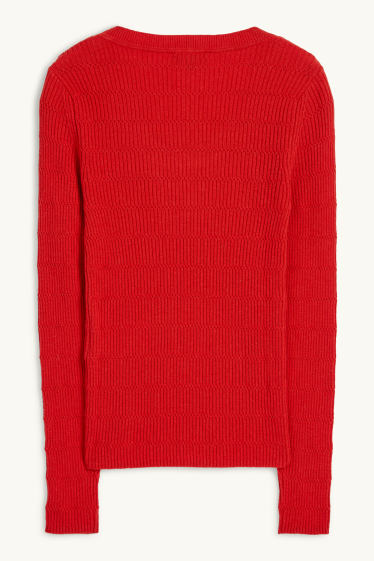 Dona - Jersei - texturat - vermell