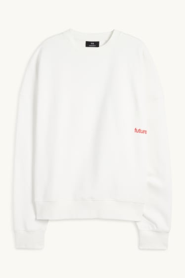Home - Dessuadora oversized - blanc