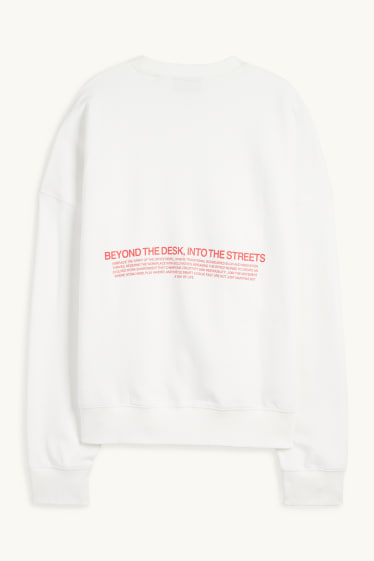 Home - Dessuadora oversized - blanc