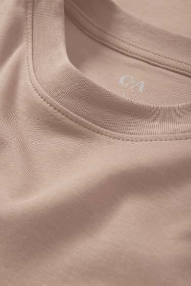 Dona - Samarreta de màniga curta - slim fit - marró clar