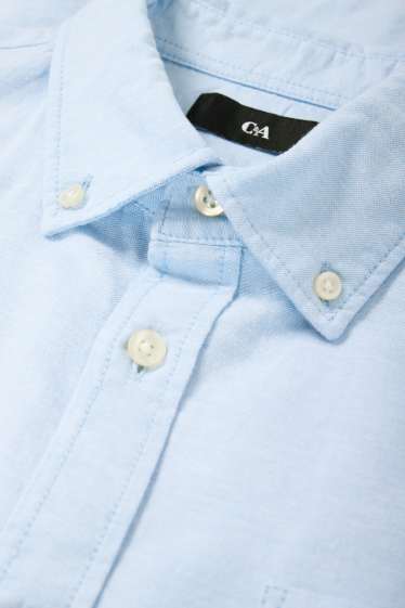 Bărbați - Cămașă - regular fit - guler cu nasturi - albastru deschis