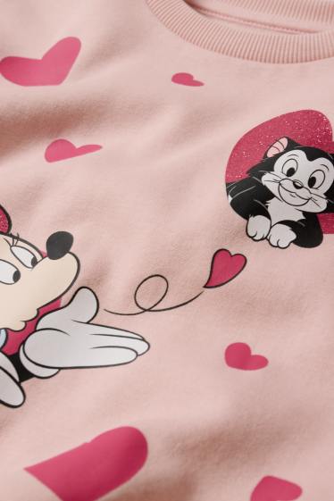 Děti - dívky - Minnie Mouse - mikina - se vzorem - růžová
