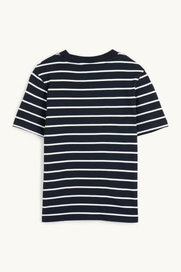 Femmes - T-shirt - à rayures - noir