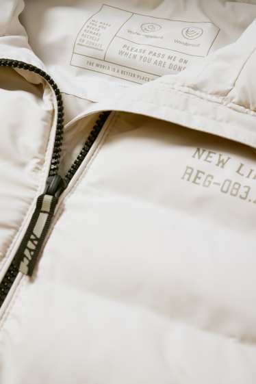 Enfants garçons - Doudoune sans manches à capuche - déperlante - gris