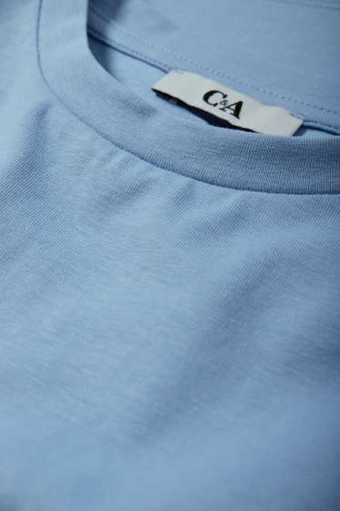 Dona - Samarreta crop de màniga curta - blau