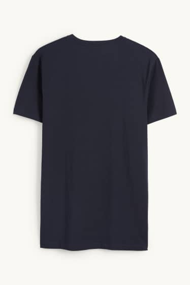 Heren - T-shirt - slim fit - Flex - donkerblauw