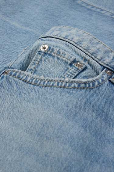 Dames - Wide leg jeans - high waist - jeanslichtblauw