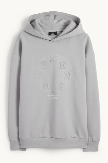 Hommes - Sweat à capuche - gris