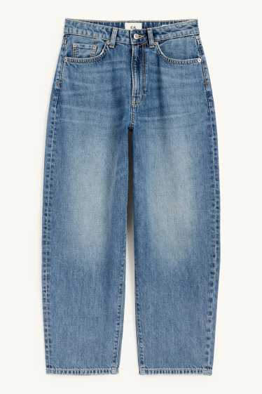 Dona - Barrel jeans - mid waist - texà blau