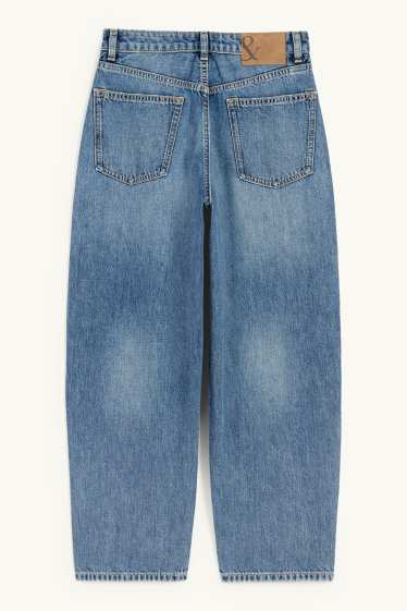 Dona - Barrel jeans - mid waist - texà blau